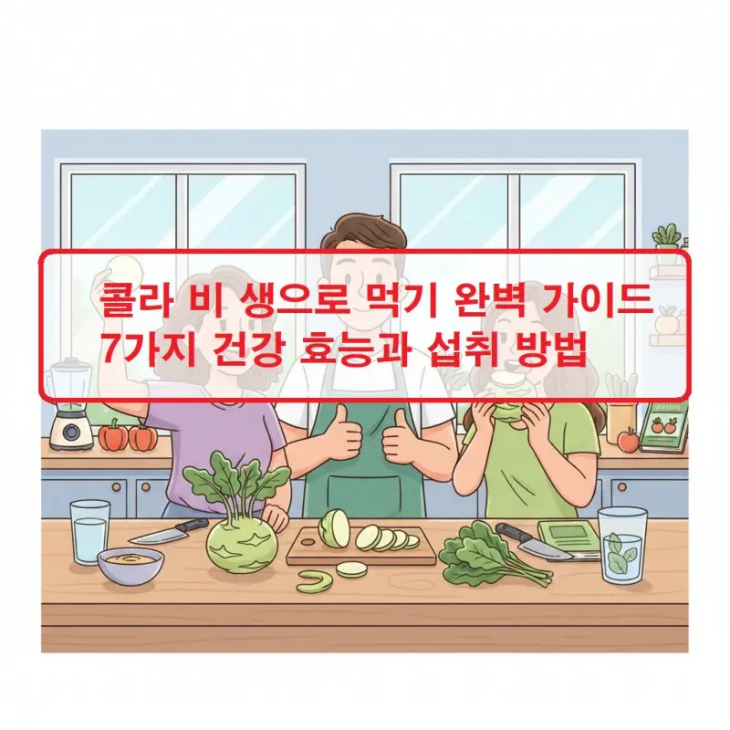 콜라 비 생으로 먹기 방법과 효능을 설명하는 건강 정보 썸네일
