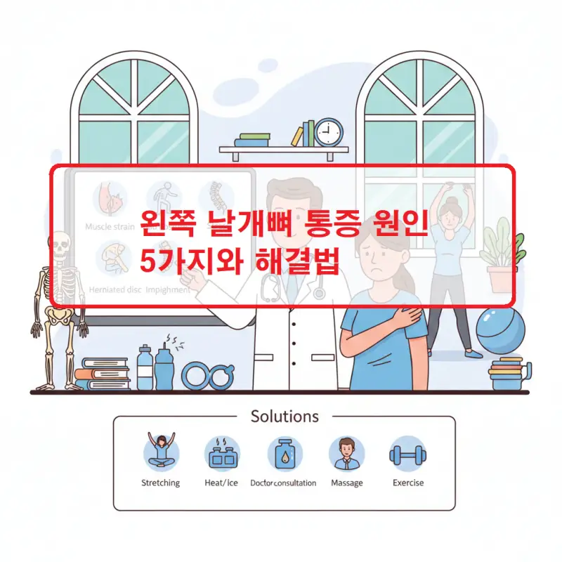 왼쪽 날개뼈 통증 원인 5가지와 해결법 1 왼쪽 날개뼈 통증의 주요 원인 5가지와 해결 방법을 설명하는 건강 정보 썸네일