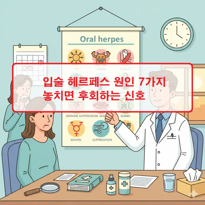 입술 헤르페스 원인과 초기 증상을 설명하는 건강 정보 가이드 썸네일