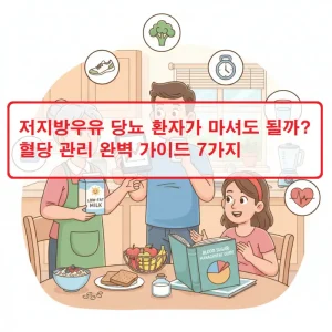 저지방우유 당뇨 환자의 혈당 관리에 미치는 영향을 설명하는 건강 가이드 썸네일