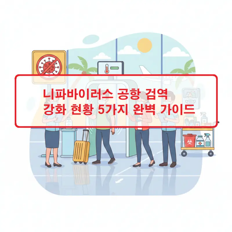 니파바이러스 공항 검역 강화 조치와 절차를 안내하는 감염병 대응 정보 썸네일