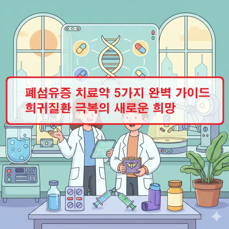 폐섬유증 치료약 5가지를 소개하는 의료 정보 썸네일 이미지