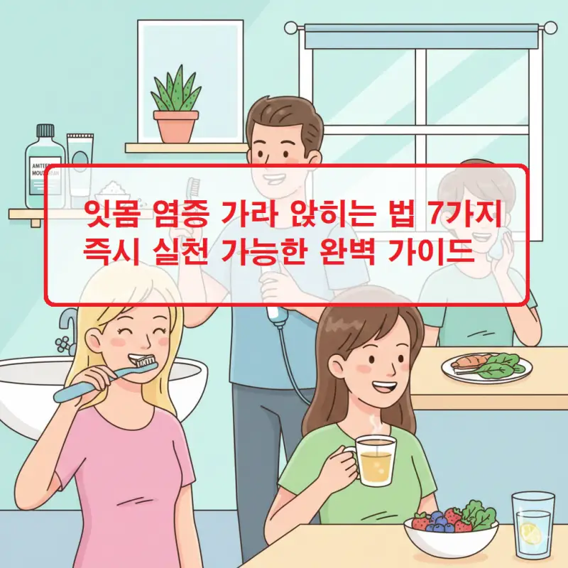 잇몸 염증 가라 앉히는 법 7가지를 소개하는 구강 건강 정보 썸네일