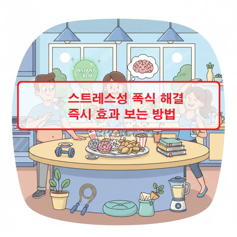 스트레스성 폭식 해결 방법을 소개하는 식습관 관리 가이드 썸네일