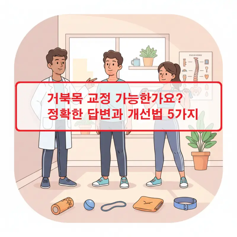 거북목 교정 가능한가요? 정확한 답변과 개선법 5가지 1 거북목 교정 가능한가요에 대한 정확한 답변과 5가지 개선 방법을 안내하는 건강 정보 썸네일