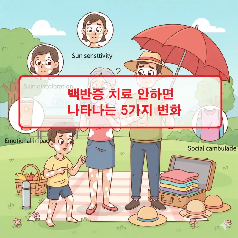 백반증 치료 안하면 나타나는 5가지 신체적 정신적 변화를 설명하는 건강 정보 썸네일