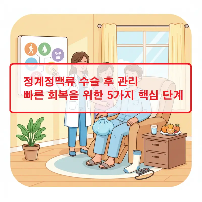 정계정맥류 수술 후 관리 방법과 빠른 회복을 위한 5가지 핵심 단계를 안내하는 건강 정보 썸네일