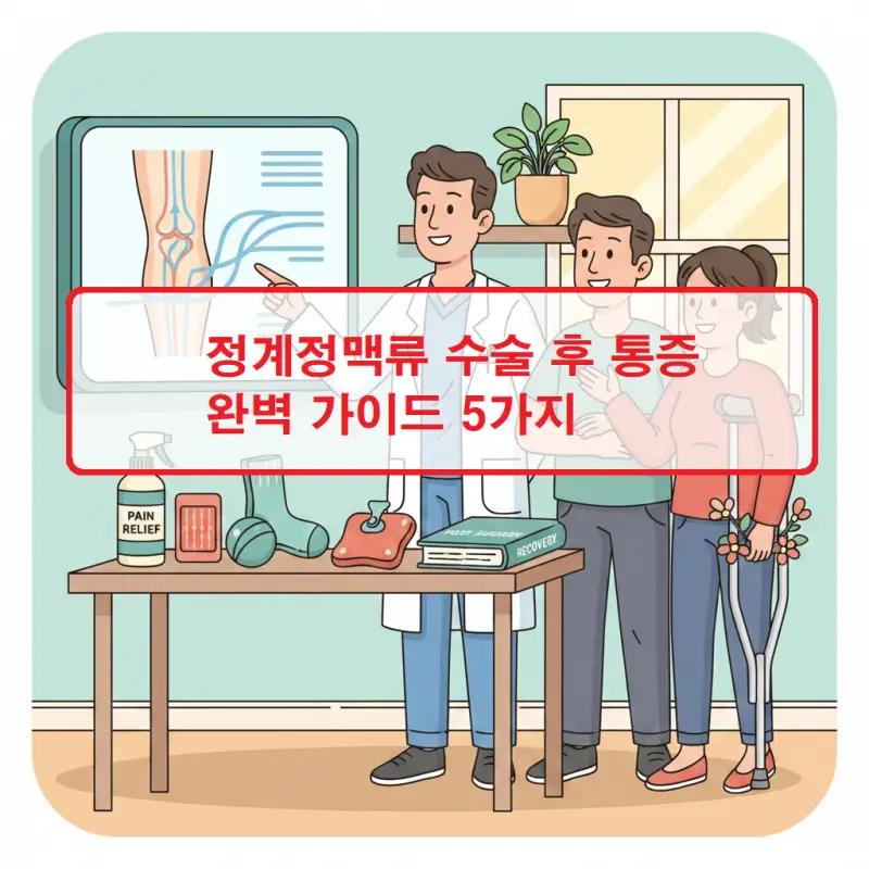정계정맥류 수술 후 통증 관리 방법을 설명하는 건강 회복 가이드 썸네일