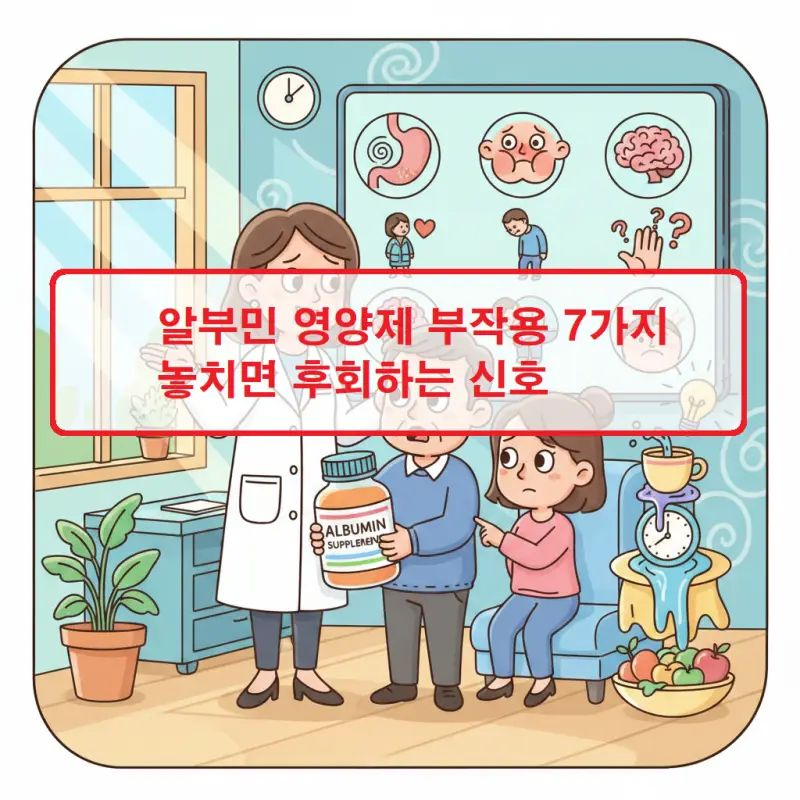 알부민 영양제 부작용 7가지를 경고하는 건강 정보 썸네일 이미지