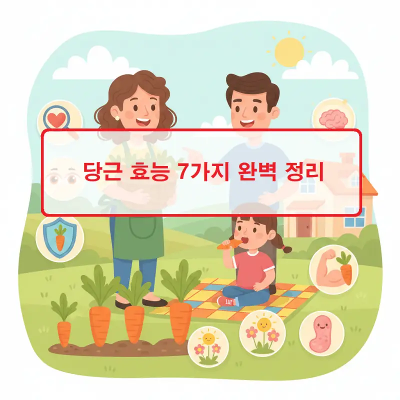 당근 효능 7가지 완벽 정리 1 당근 효능 7가지를 정리한 건강 정보 썸네일 이미지