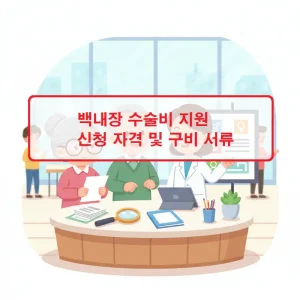 백내장 수술비 지원 신청 자격과 구비 서류를 안내하는 의료 복지 정보 썸네일