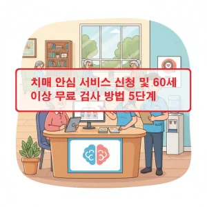 치매 안심 서비스 신청 방법과 60세 이상 무료 검사 절차를 안내하는 건강정보 썸네일