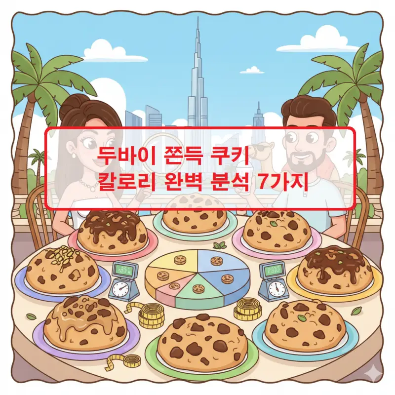 두바이 쫀득 쿠키 칼로리를 완벽 분석한 7가지 정보를 소개하는 식품 영양 썸네일