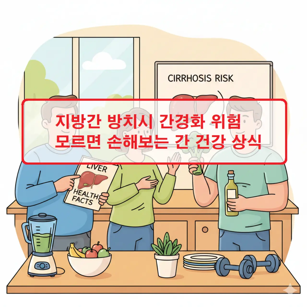 지방간 방치시 간경화 위험성과 간 건강을 지키는 핵심 상식을 안내하는 건강 정보 이미지