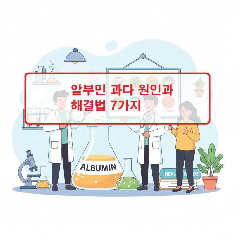 알부민 과다 원인과 해결법 7가지를 설명하는 건강 정보 썸네일