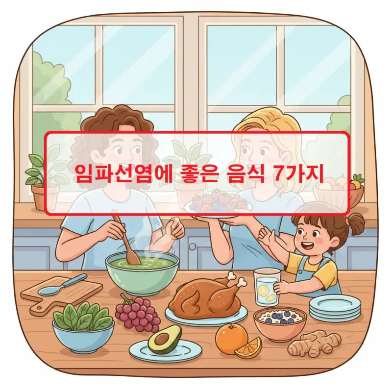 임파선염에 좋은 음식 7가지를 소개하는 건강 정보 썸네일 이미지