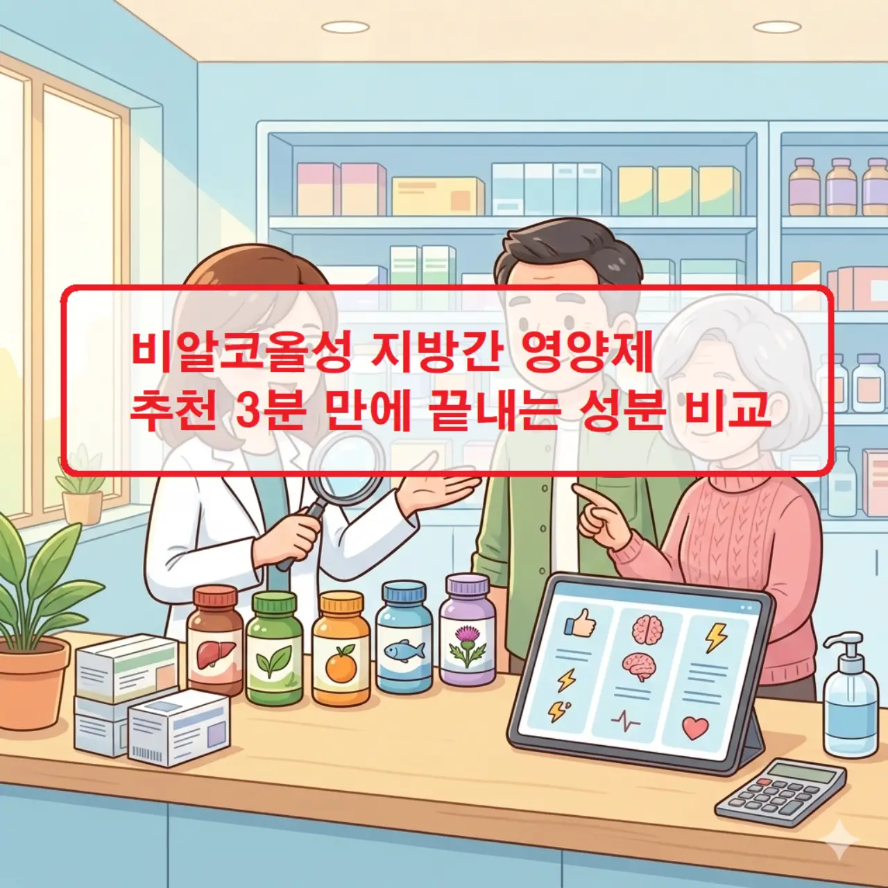 비알코올성 지방간 영양제 추천 성분인 밀크씨슬과 영양제 캡슐이 놓인 건강 정보 이미지