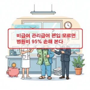 비급여 관리급여 편입 기준과 병원비 95% 절감 방법을 안내하는 의료비 정보 썸네일