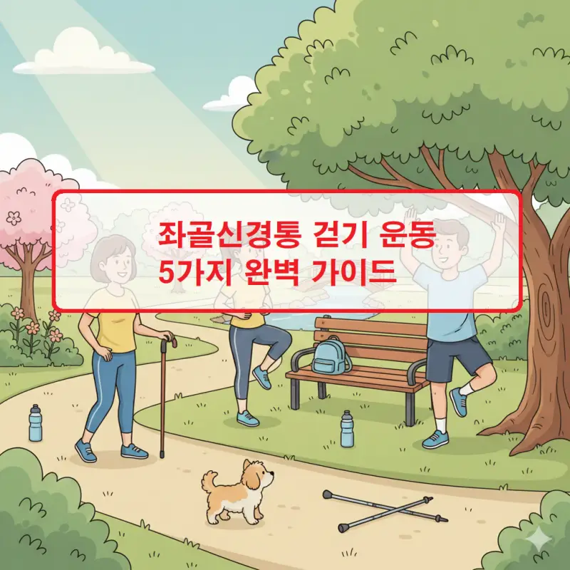 좌골신경통 걷기 운동 방법 5가지를 단계별로 설명하는 건강 운동 가이드 썸네일