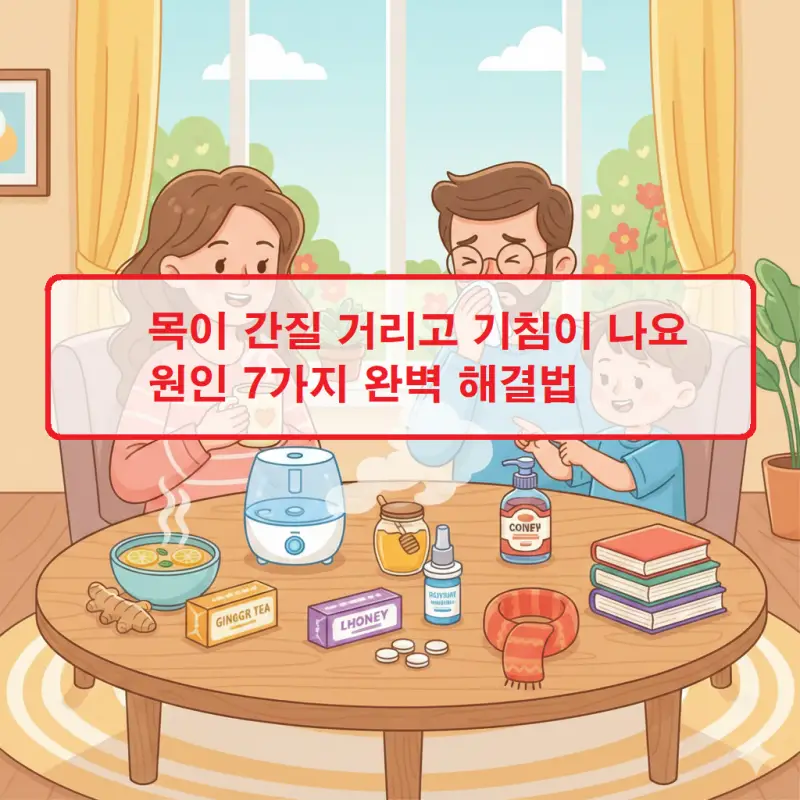 목이 간질 거리고 기침이 나요 증상의 원인과 해결법을 설명하는 건강 정보 썸네일