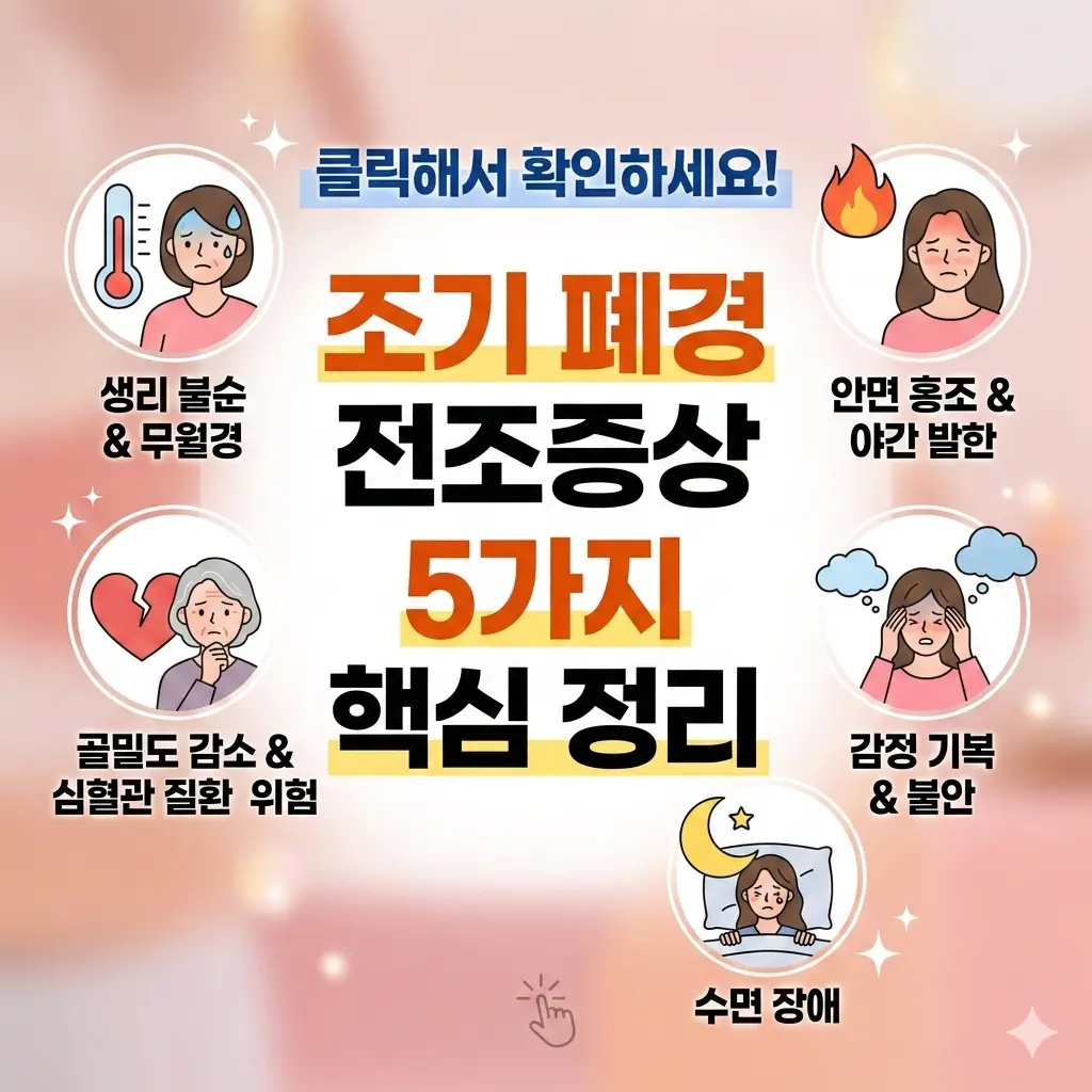 조기 폐경 전조증상 5가지를 핵심만 정리한 여성 건강 정보 썸네일 이미지