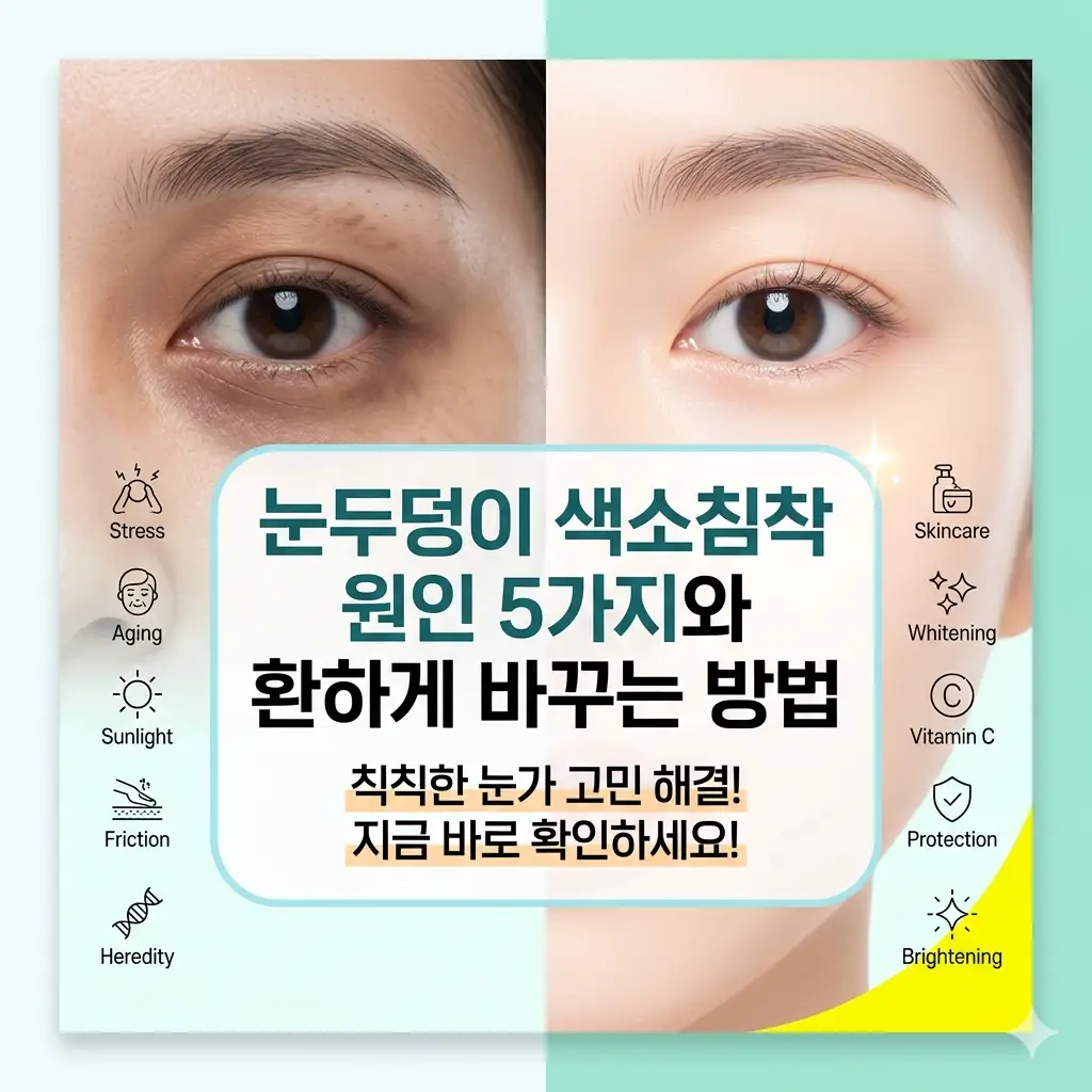 눈두덩이 색소침착 원인 5가지와 개선 방법을 안내하는 피부 건강 정보 썸네일