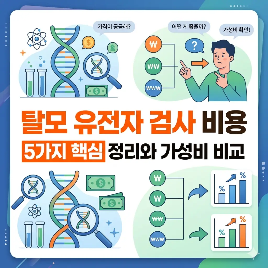 탈모 유전자 검사 비용 5가지를 핵심 정리하고 가성비를 비교한 건강 정보 썸네일