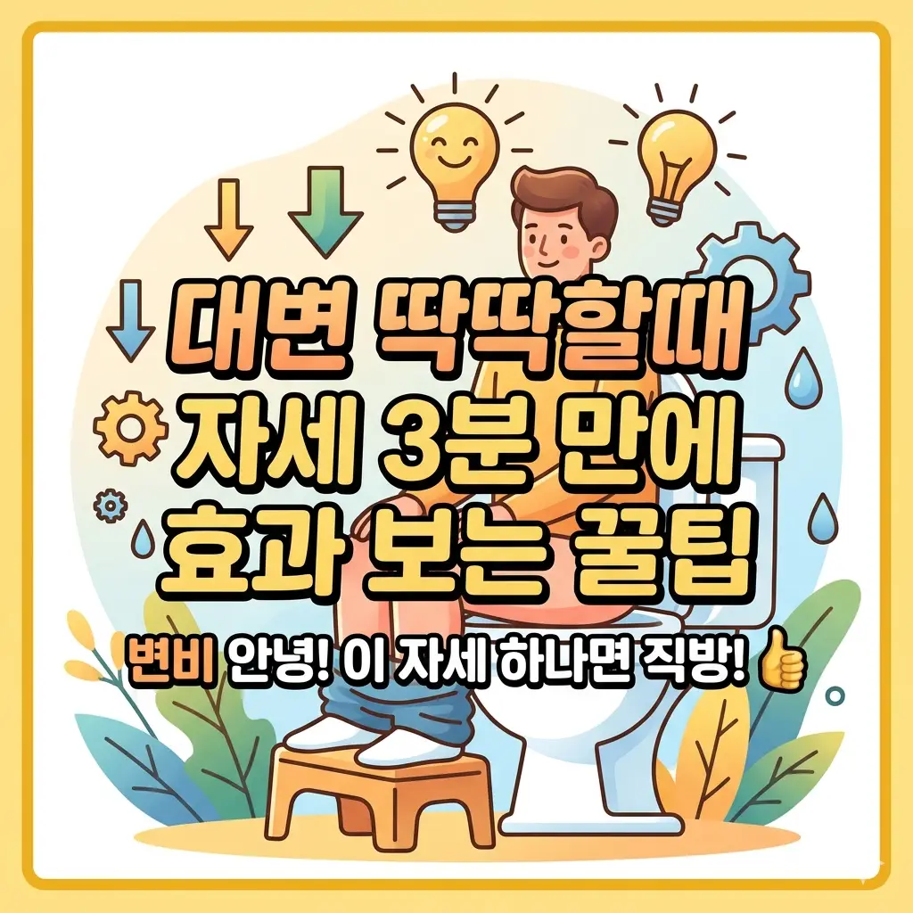 대변 딱딱할때 자세 3분 만에 효과 보는 꿀팁 1 대변 딱딱할때 자세 교정으로 변비를 빠르게 해소하는 방법을 안내하는 건강 정보 썸네일