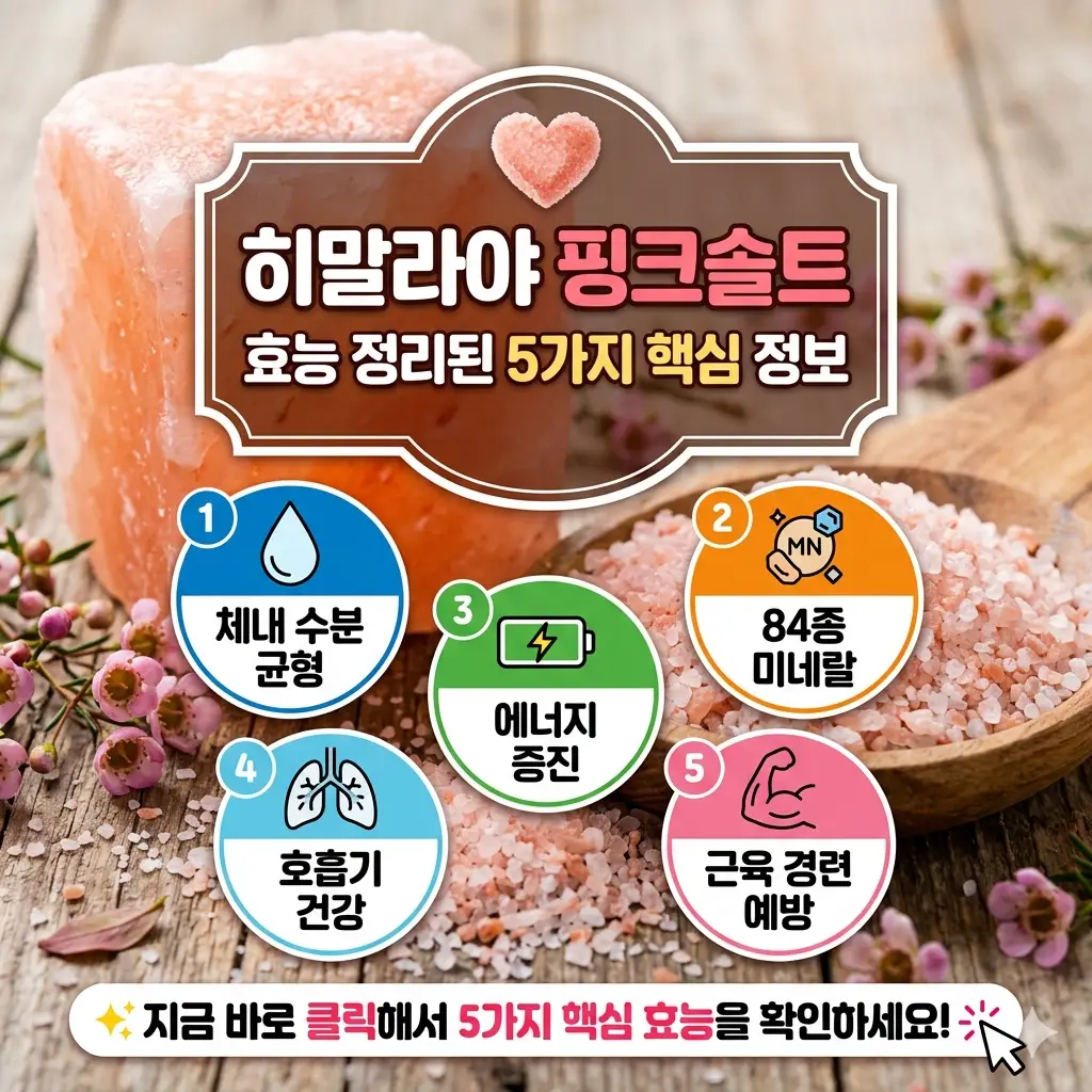 히말라야 핑크솔트 효능 5가지 핵심 정보를 정리한 건강 정보 썸네일