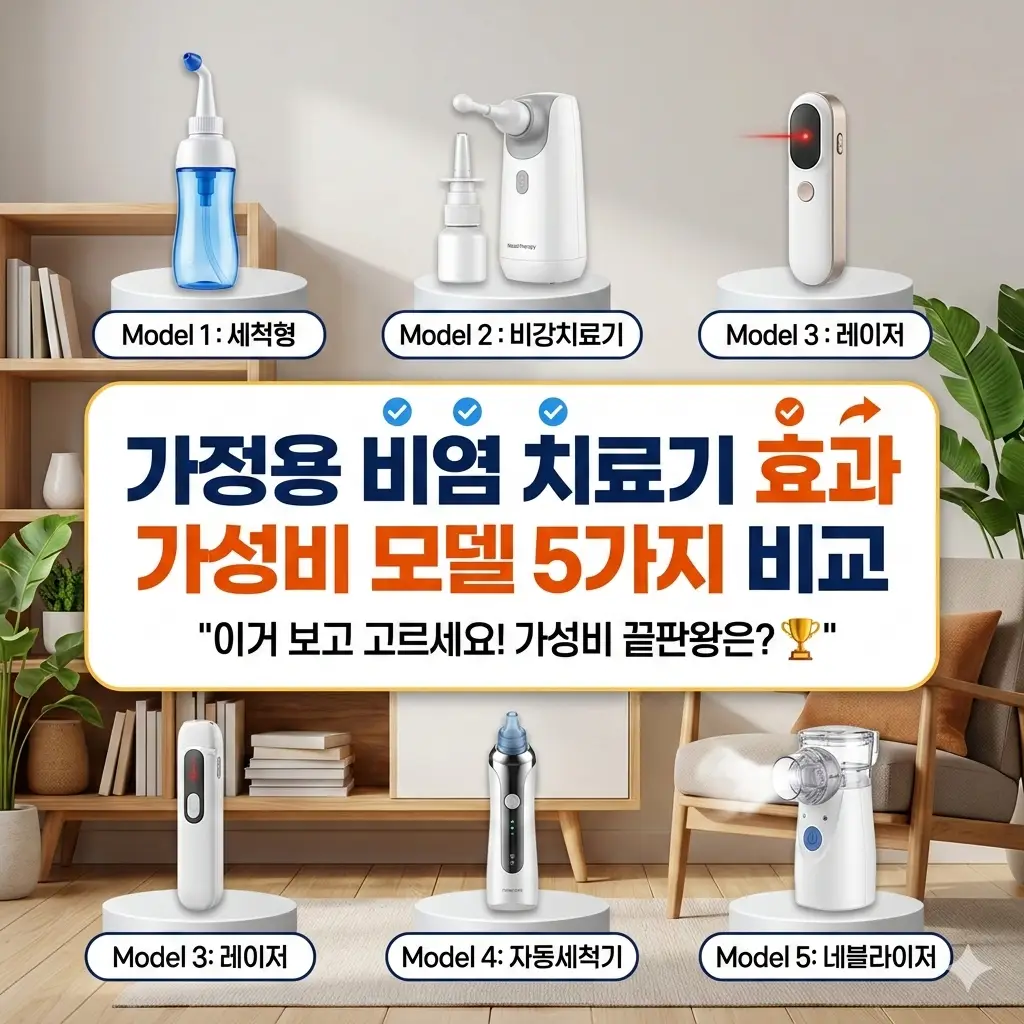 가정용 비염 치료기 효과를 기준으로 가성비 좋은 모델 5가지를 비교 분석한 건강 콘텐츠 썸네일