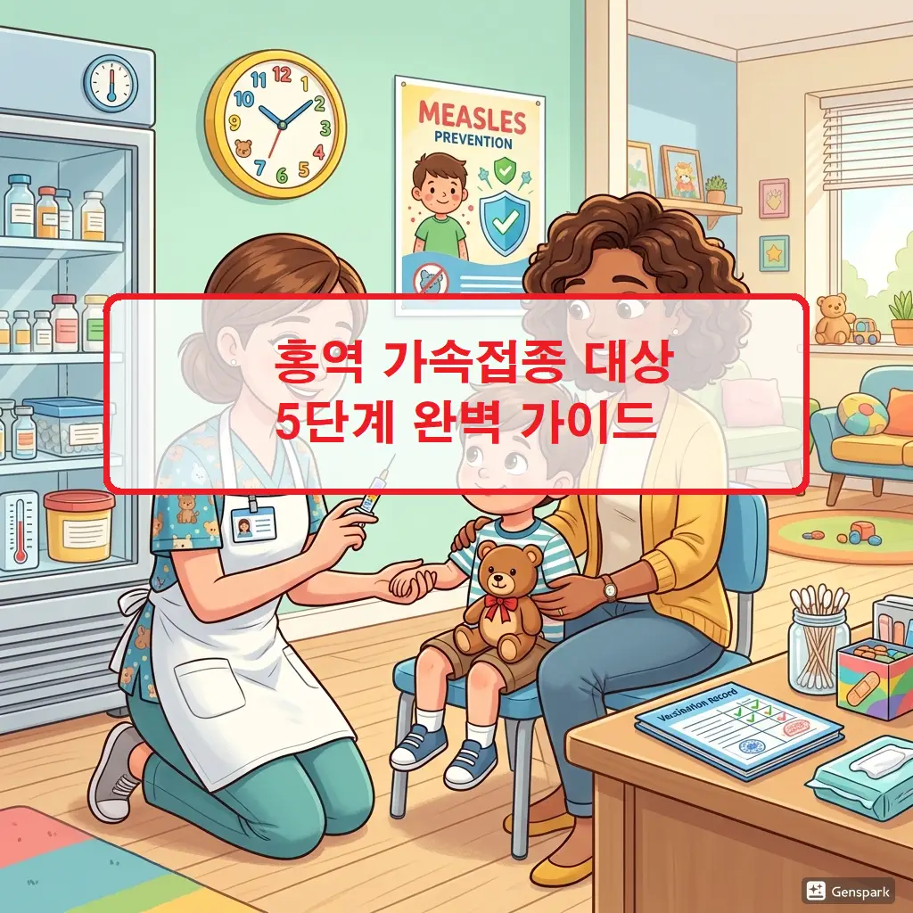 유행 지역 방문 전 필수인 홍역 가속접종 대상 연령별 시기와 5단계 접종 가이드 인포그래픽