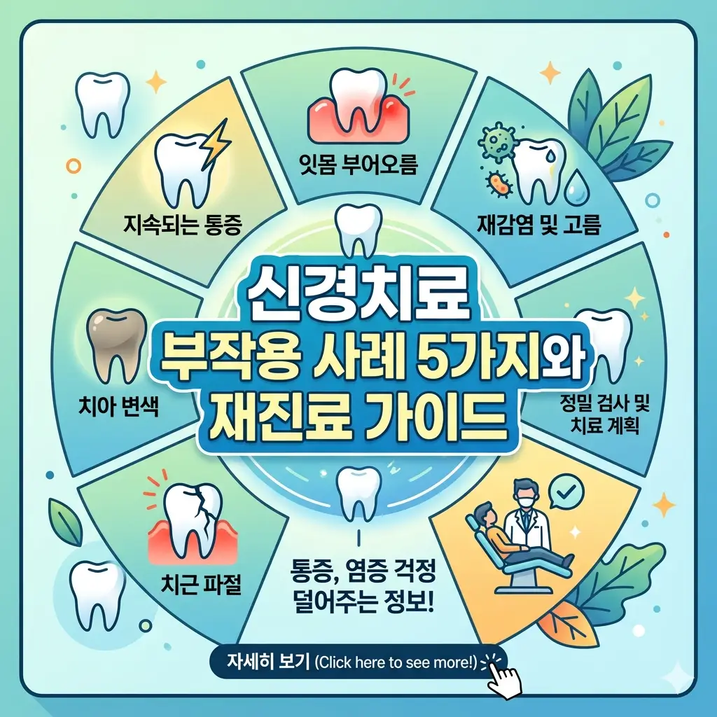 신경치료 부작용 사례 5가지를 설명하는 치과 건강 정보 썸네일