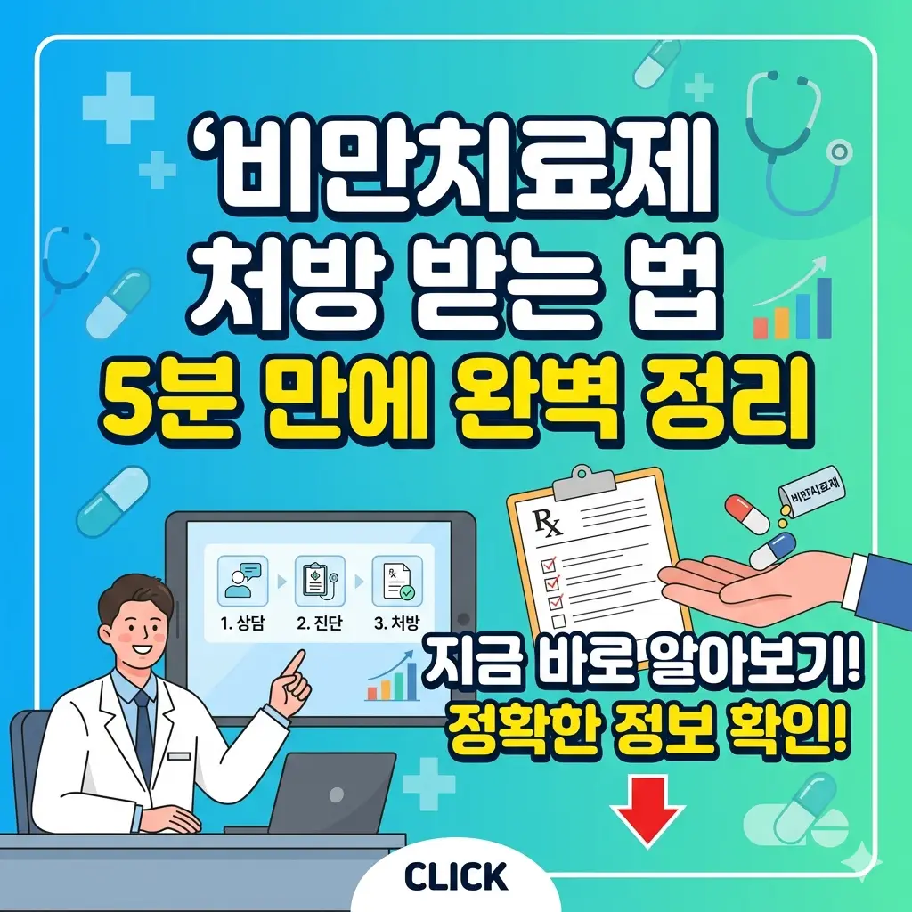 비만치료제 처방 받는 법을 단계별로 정리한 다이어트 의료 정보 썸네일