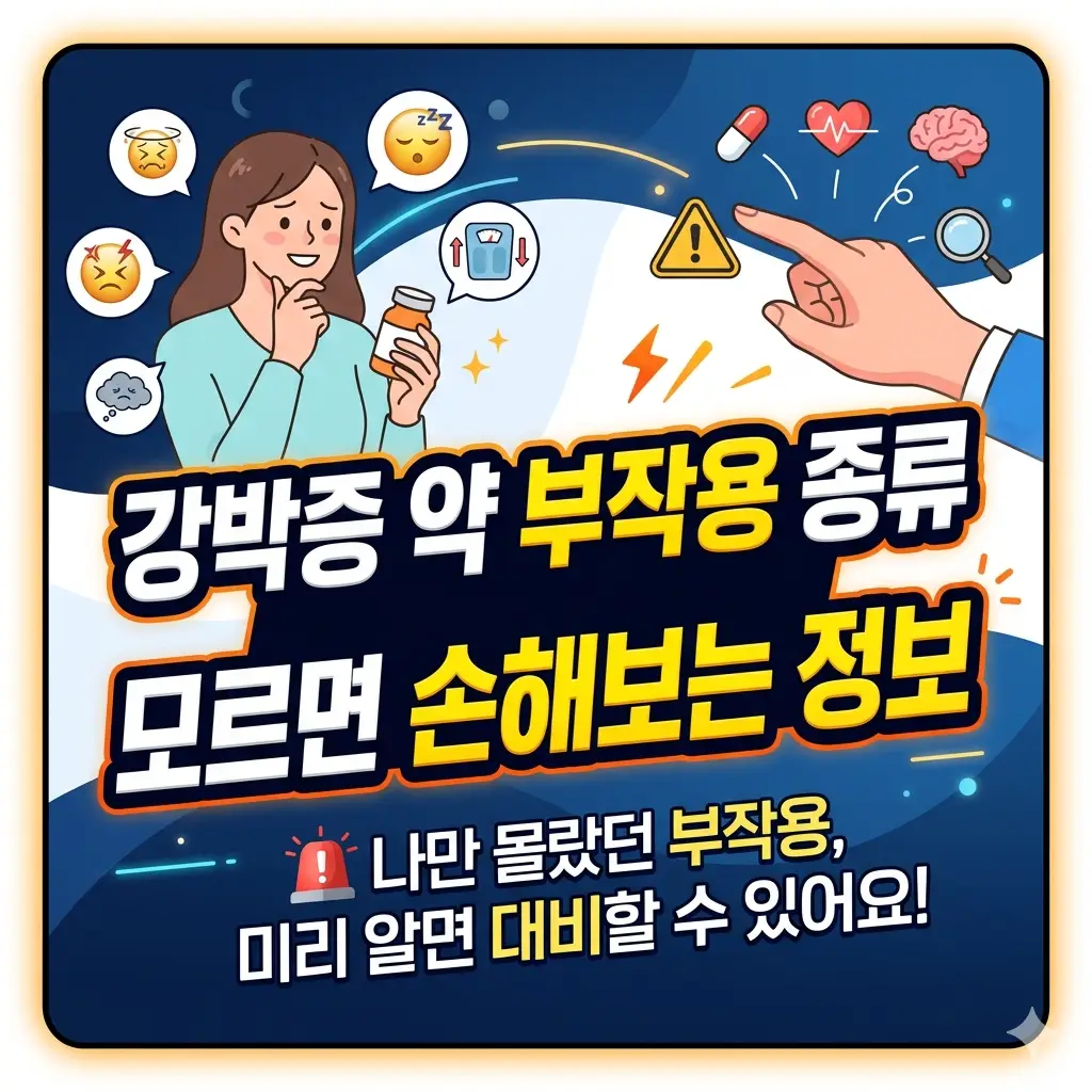 강박증 약 부작용 종류를 몰라서 손해보지 않도록 안내하는 정신건강 정보 썸네일