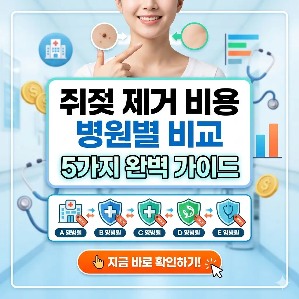 쥐젖 제거 비용을 병원별로 비교 분석한 5가지 완벽 가이드를 소개하는 피부과 정보 썸네일