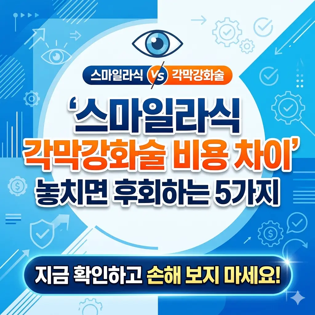스마일라식 각막강화술 비용 차이 놓치면 후회하는 5가지 1 스마일라식 각막강화술 비용 차이와 수술별 특징을 비교 분석한 시력교정술 정보 안내 이미지