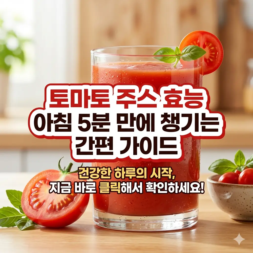 토마토 주스 효능 아침 5분 만에 챙기는 간편 가이드 1 토마토 주스 효능 아침에 챙기는 간편 건강 습관을 소개하는 정보 썸네일