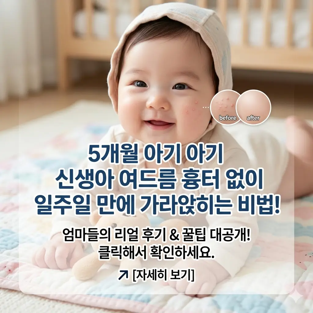 5개월 아기 신생아 여드름 흉터 없이 일주일 만에 가라앉히기 1 5개월 아기 신생아 여드름 증상을 완화하고 흉터를 예방하기 위한 피부 관리 루틴 및 주의사항 안내 이미지