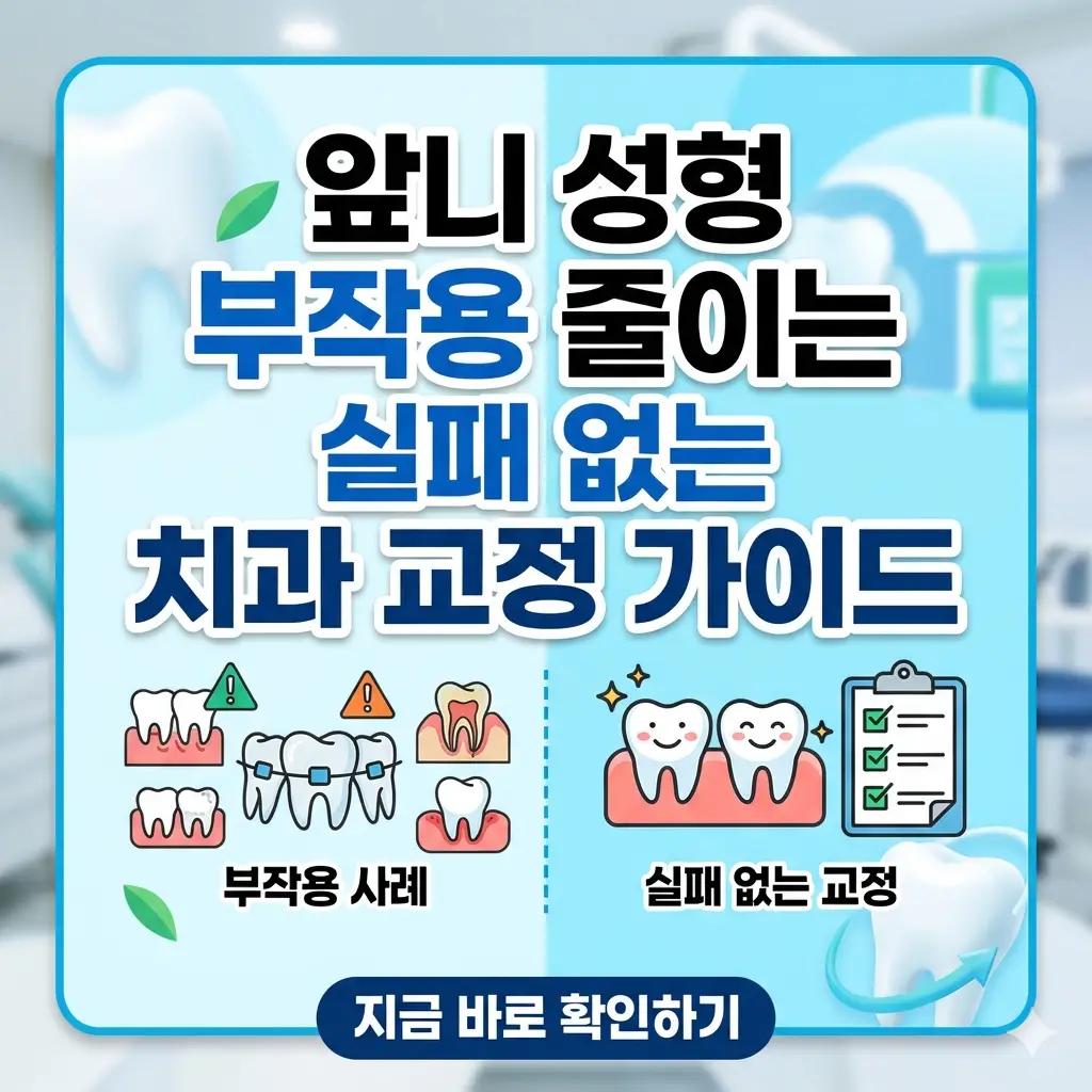 앞니 성형 부작용 사례를 통해 배우는 실패 없는 치과 교정 가이드 썸네일 이미지.