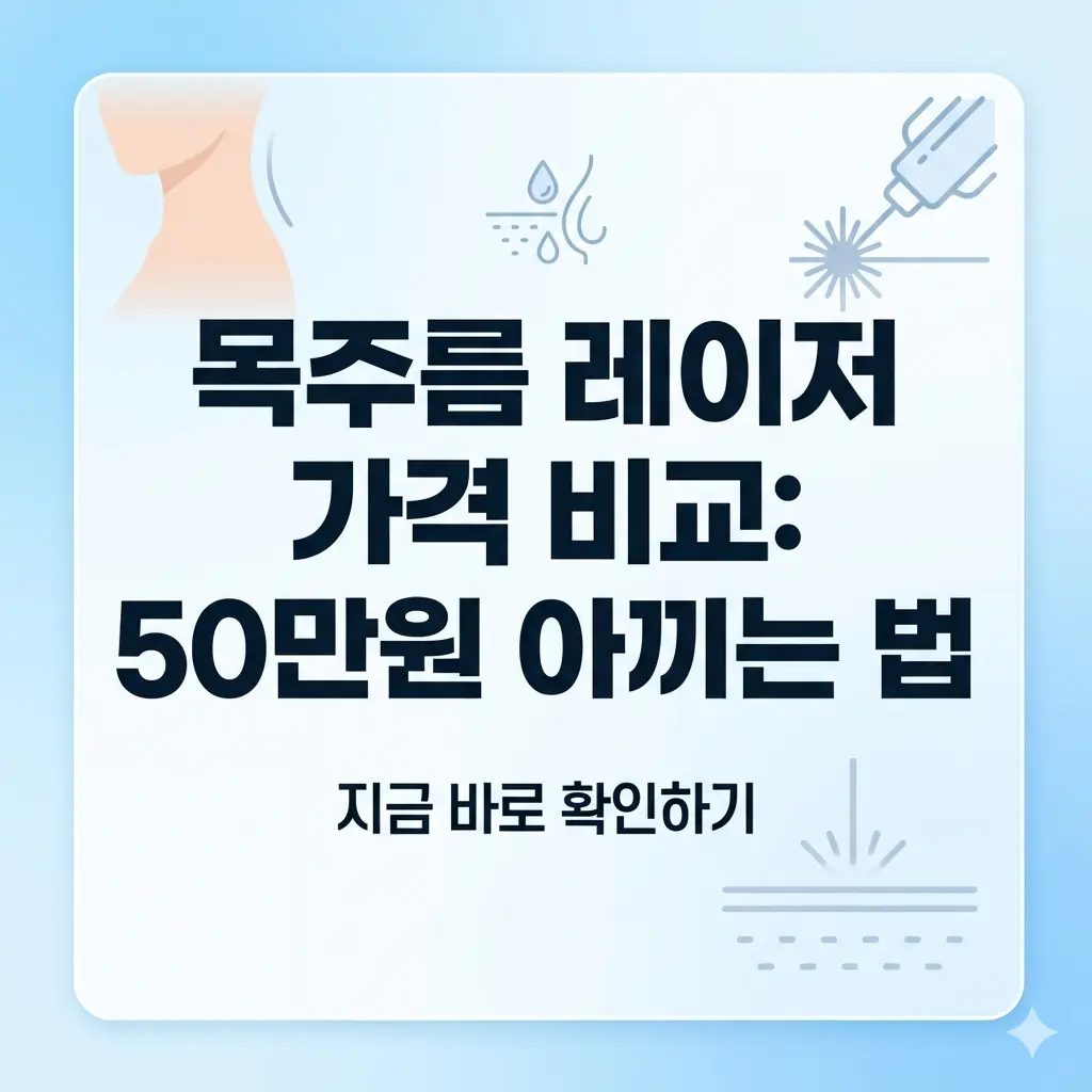 목주름 레이저 시술 가격을 비교 분석하여 50만 원을 절약할 수 있는 경제적인 뷰티 정보 인포그래픽.